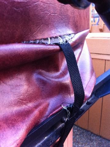 Ripped hot tub cover strap