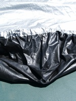The inside of the corner pocket of the spa cap