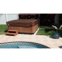 Adjustable hot tub spa cover cap