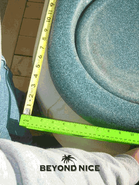 Measuring the rounded corner of a hot tub